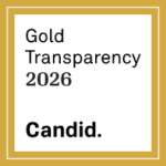 A rectangular gold‑bordered badge with a white background displaying the text “Gold Transparency 2026” above the word “Candid.”